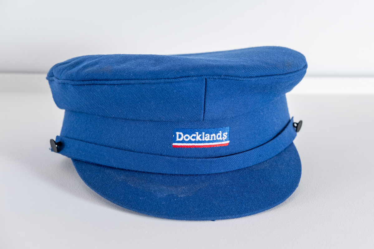 Docklands light railway blue uniform hat