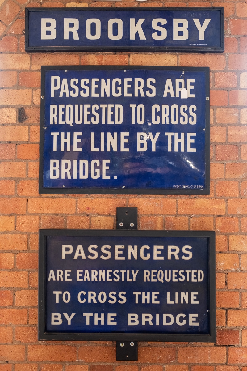 Railway pedestrian signage