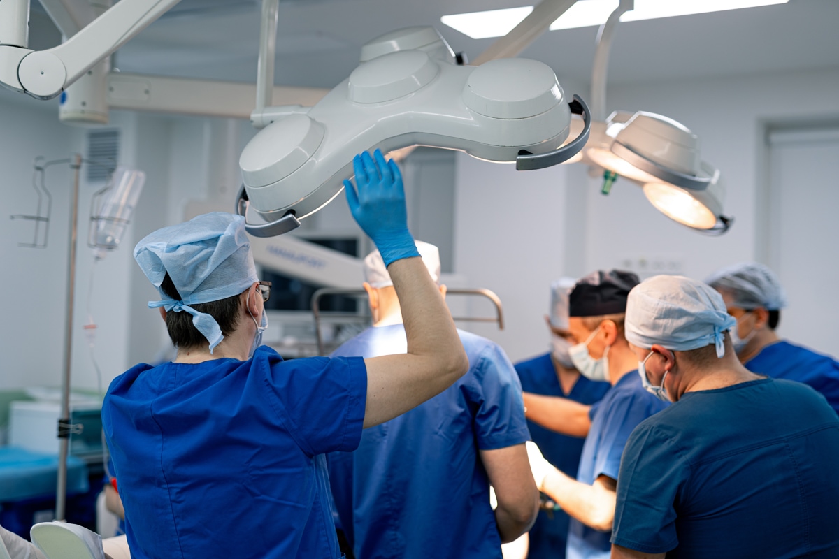 Surgical team preparing in for an operation.